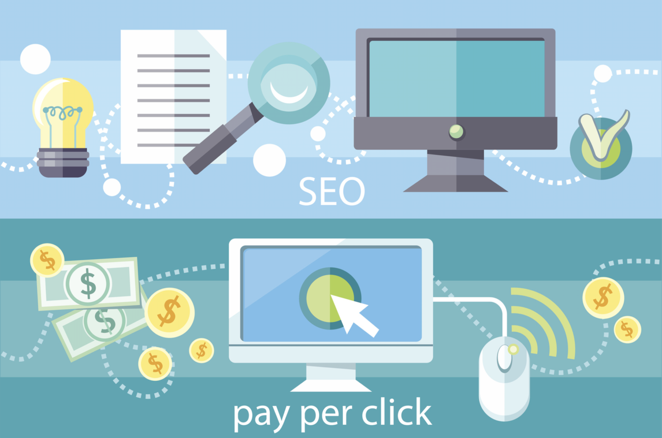 illustration of the importance of SEO and pay per click