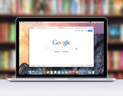 apple macbook open with google search screen