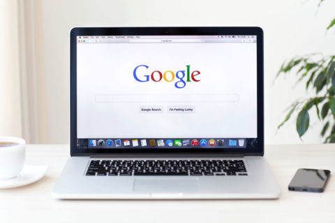 laptop with google search engine shown on it to illustrate the recent BERT update