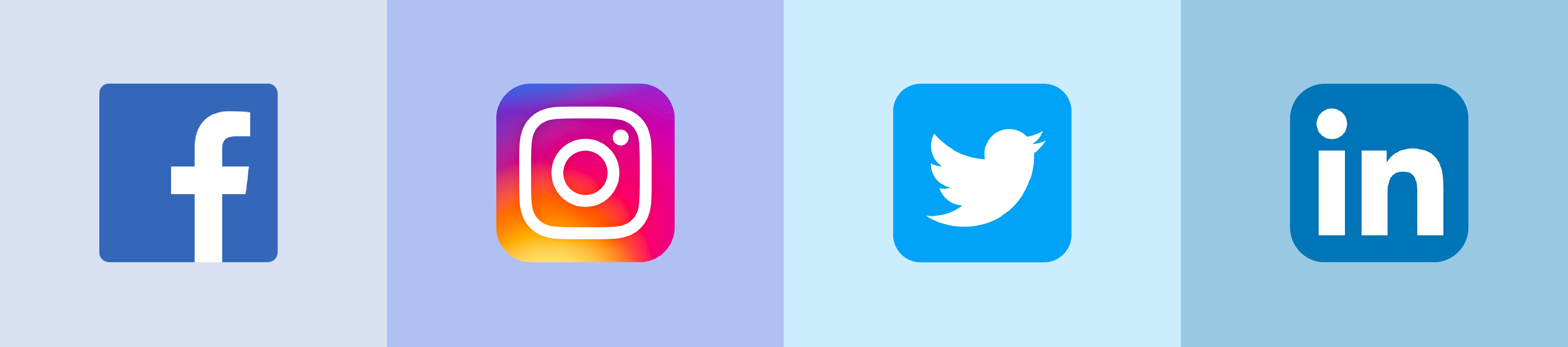 social media icons: facebook., instagram, twitter and linkedin